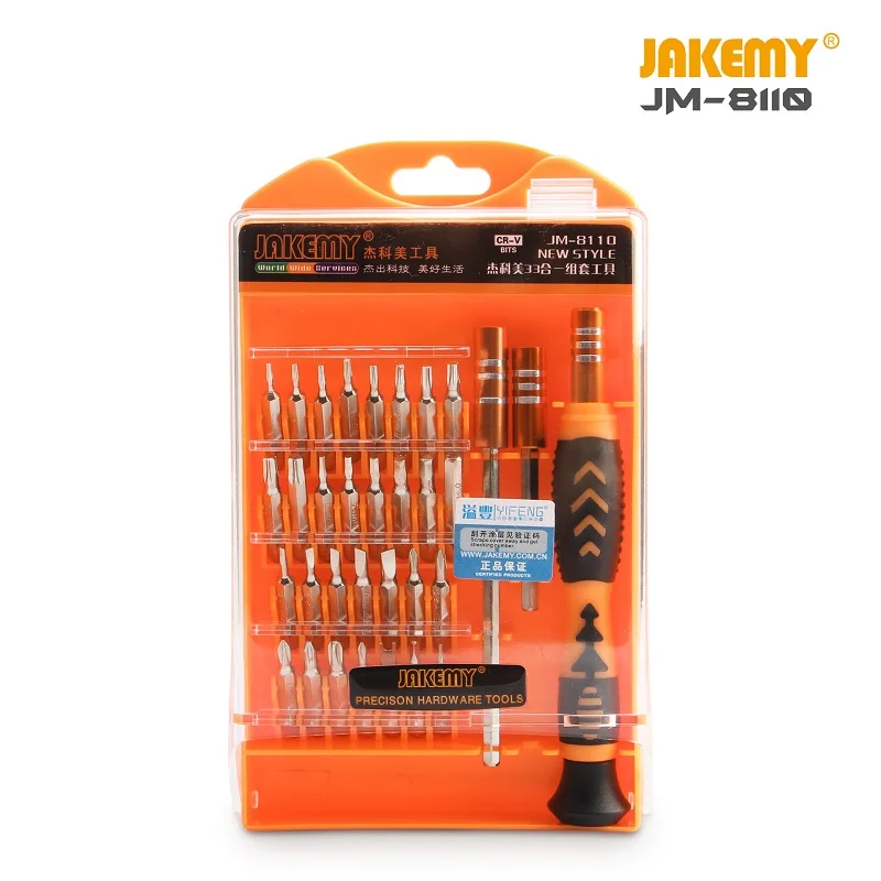 JAKEMY JM-8110/JM-8111 33 в 1 профессиональный набор Многофункциональный прецизионный ремонтный инструмент бытовой электроники DIY отвертка набор