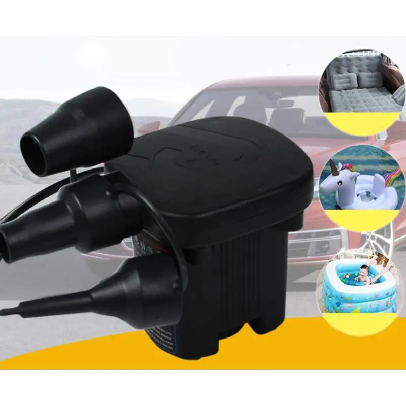 

Portable Electric Air Pump with Nozzles Car Charging Cable for Swimming Ring Car Inflator