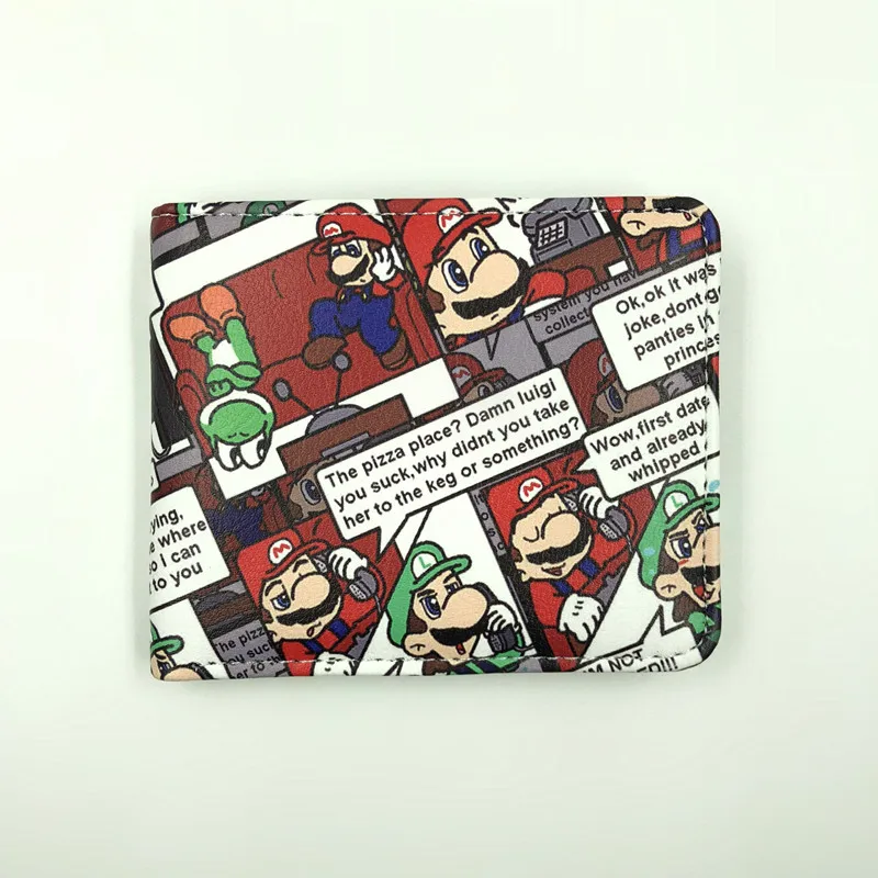 Супер marioStyle модные аниме PU кошелек из мягкой кожи клатч, сумочка для денег кошелек на молнии монета Повседневное кошельки подарки для любого пола