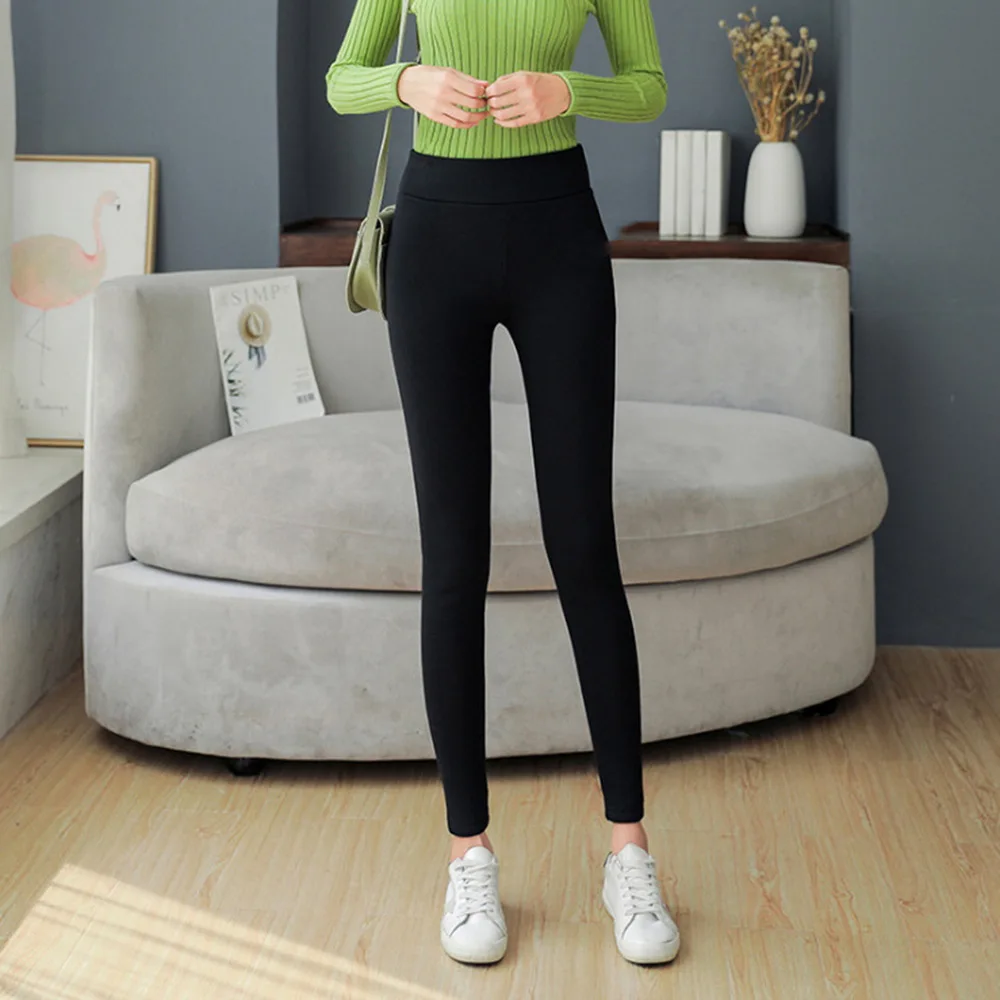 Winter Women Legging Hight Waist Leggings Velvet Warm Pants Women Solid Color Leggings Comfortable Keep Warm Stretchy Legging lularoe leggings