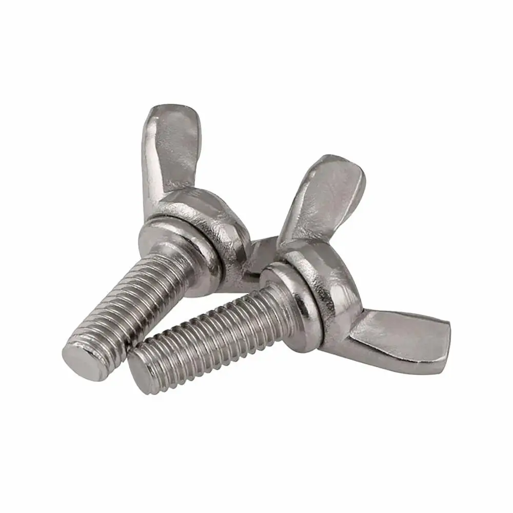 Carbon Steel Zinc Plated M6*25mm Thumb Wing Butterfly Screws Bolts 