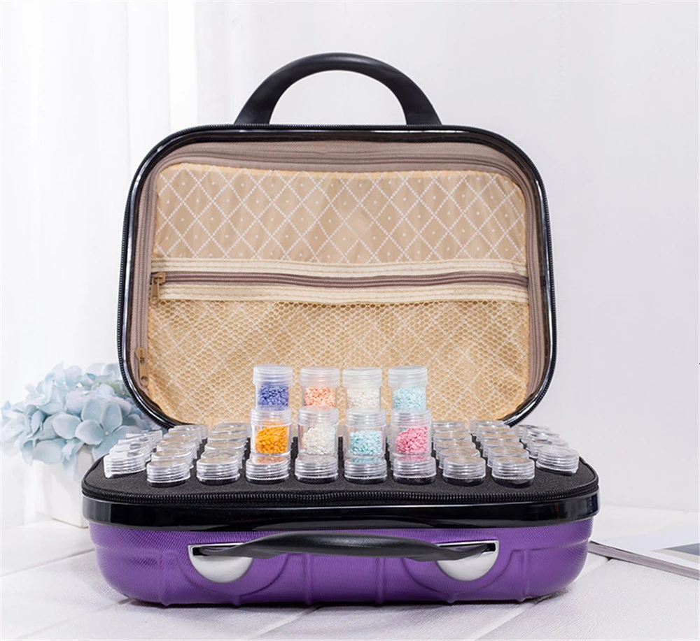 ^Cheap HUACAN 132 Bottles Diamond Painting Storage Box Tool Embroidery Accessories Hand Bag Zipper Container New ^Cheap HUACAN 132 Bottles Diamond Painting Storage Box Tool Embroidery Accessories Hand Bag Zipper Container New