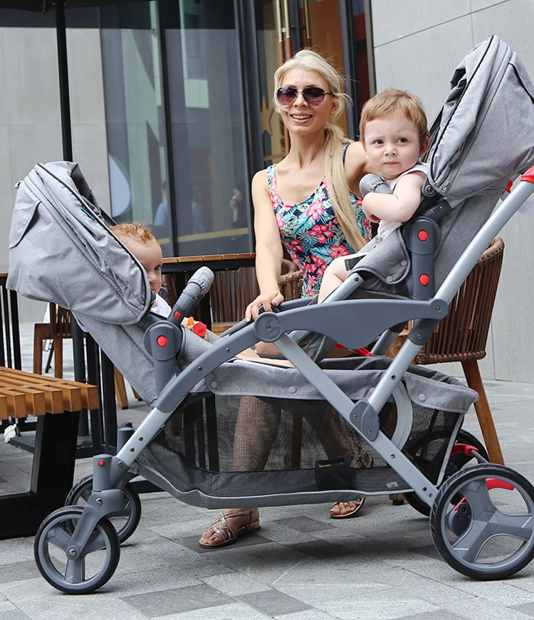 New design best selling SLEEP&SIT&RECLINE buggy twin double stroller for two babies carriers south africa twin stroller double