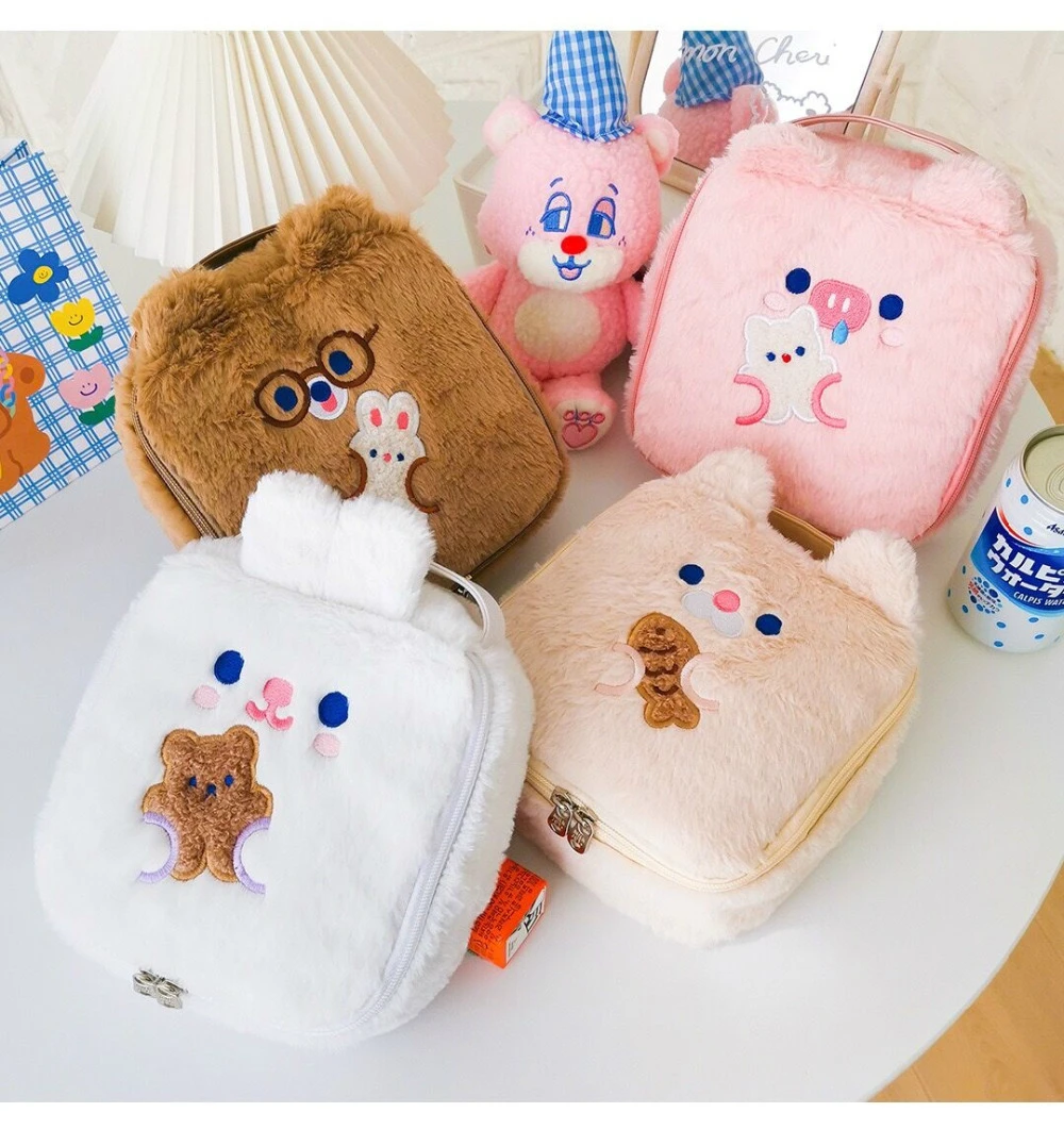 trousse rangement fillette peluche