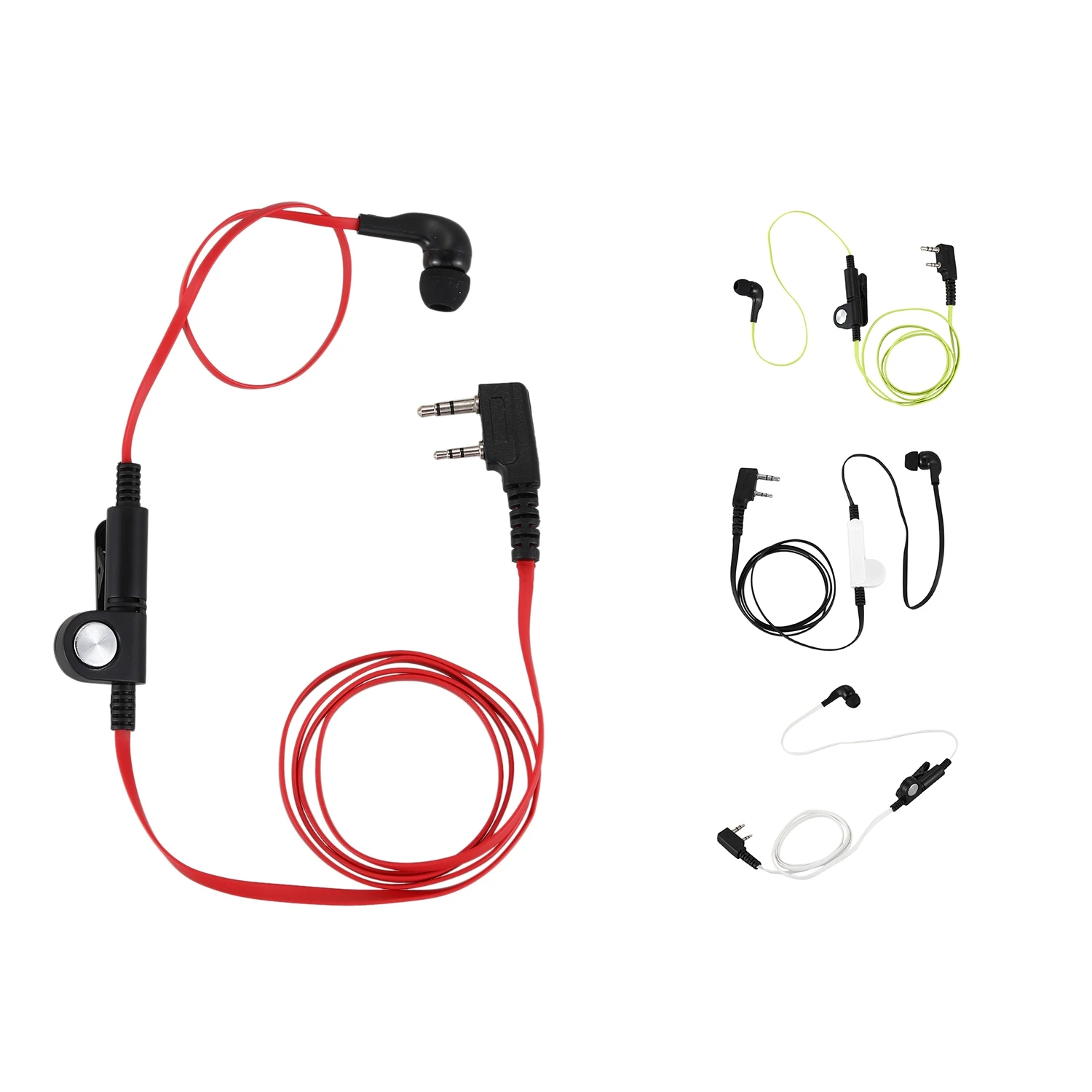 Radio Earpiece 2 Pin Noodle Style Earbud K Plug For Baofeng Uv5R Bf-888S Uv5R