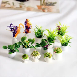 Flores artificiales, plantas bonsái, pequeño árbol verde, maceta de flores falsas, adorno en maceta para el hogar, habitación, jardín, oficina, escritorio, decoración artesanal