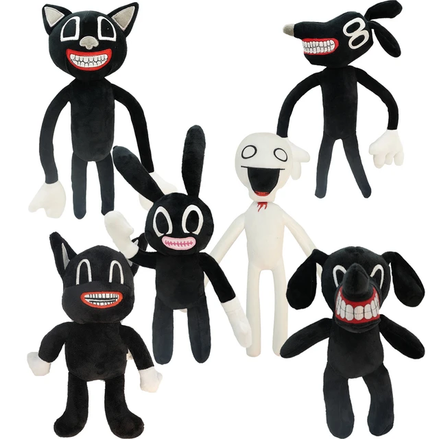 CARTOON SIREN HEAD Horror Plush Black White Stuffed Doll Kids Boy Gift Toys  15In