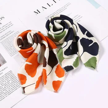 

Hot Sell Women's Small Silk Square Scarf Neck Scarves for Ladies Hair Scarfs Solid Female Foulard Neckerchief Shawls Bandanas