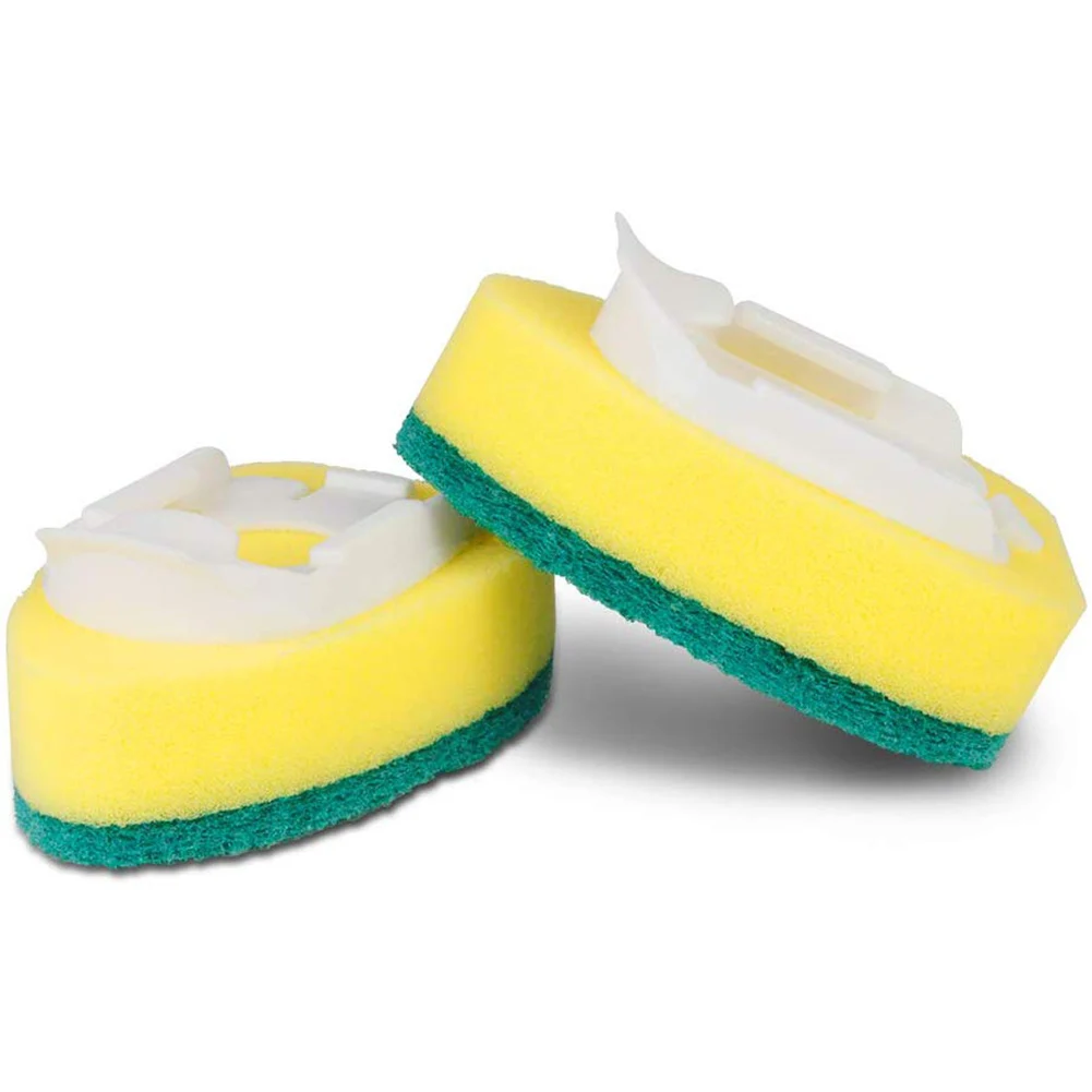 8Pcs Dishwand Refill Replacement Heads Sponge Brush Dish Scrubber Pads