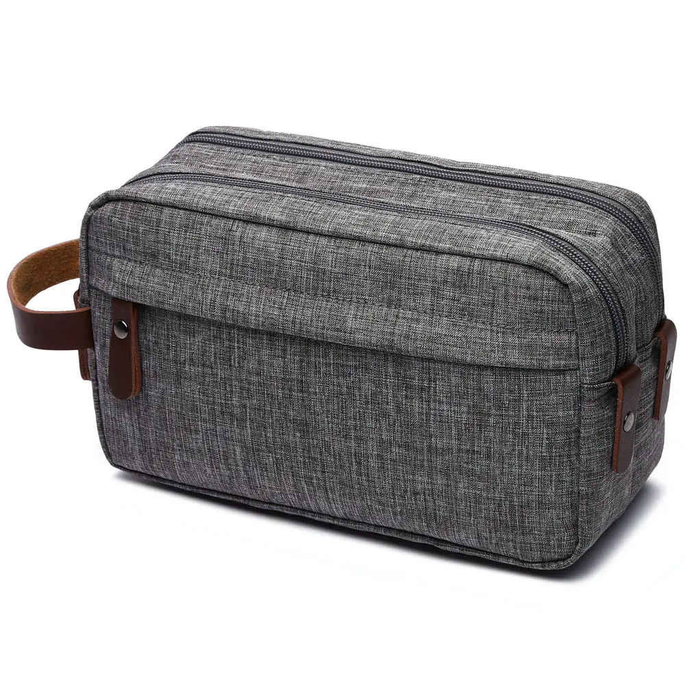 GRAY DOPP KIT Foxmertor, мужская косметичка, для путешествий, Dopp, набор, для ванной, для бритья, органайзер для туалетных принадлежностей, для сна, сумка-Органайзер, красивый чехол# T2 - Цвет: GRAY DOPP KIT