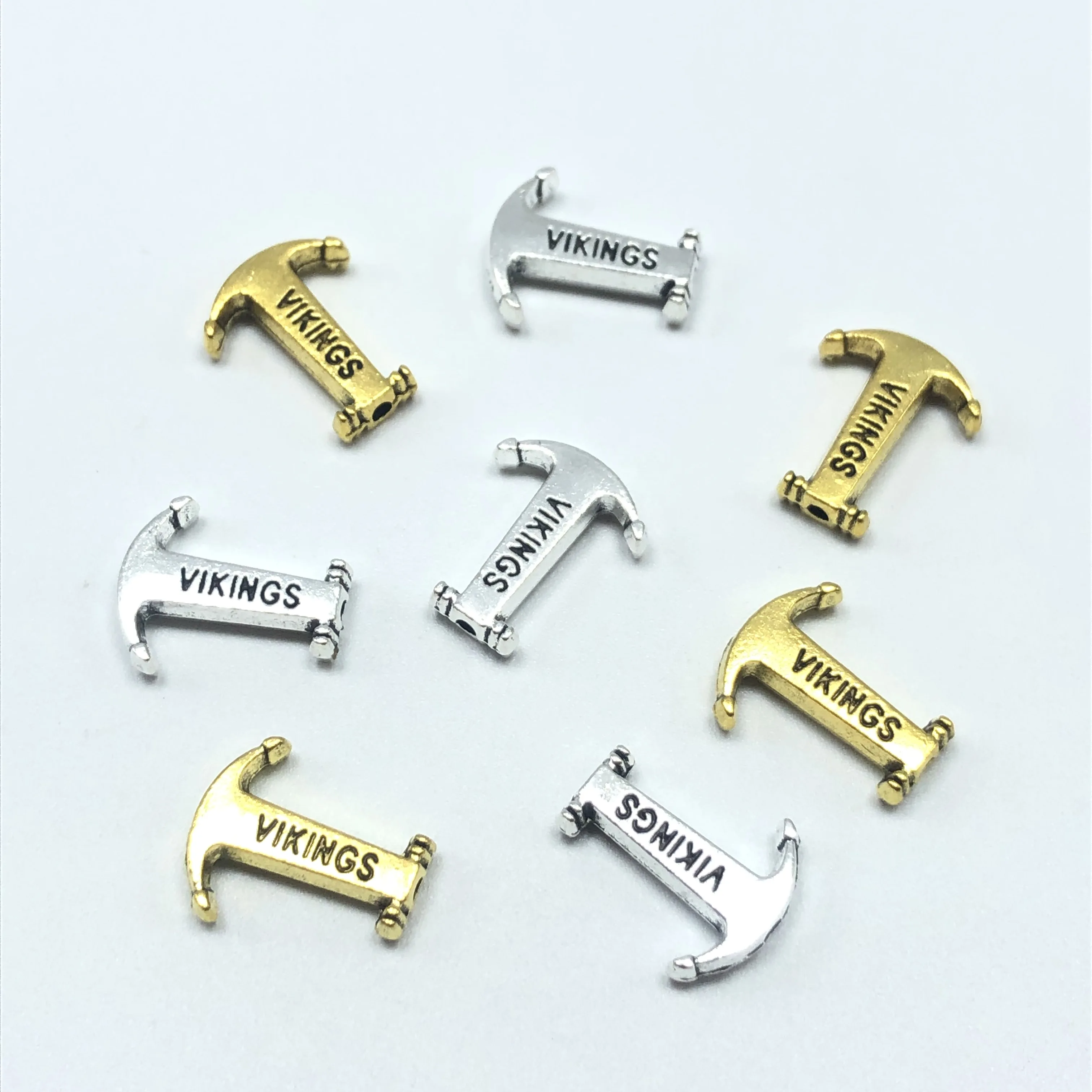 

20pcs Anchor hole beads Vikings jewelry accessories DIY handmade bracelet necklace ornaments connecting pieces