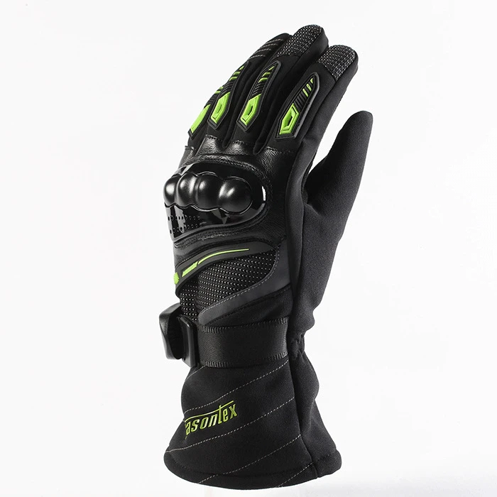 Masontex зимние Мотоциклетные Перчатки Водонепроницаемые Guantes Moto мужские перчатки для мотокросса мотоциклетные перчатки с сенсорным экраном - Цвет: M37 green