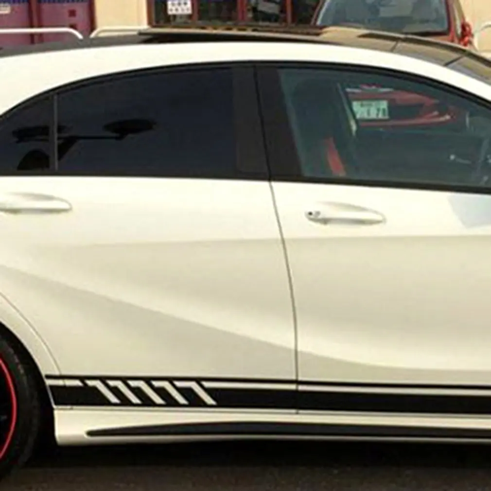 Издание 1 стиль боковые полосы наклейки для Mercedes Benz Cla 45 W117 C117 X117 Amg 5D углеродного