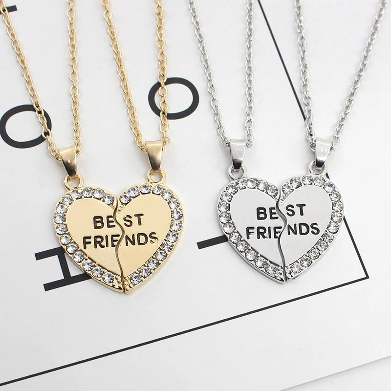 2019 2 шт./компл. Tai Chi ожерелье Best Friend для женщин сердце головоломка корона ожерелья