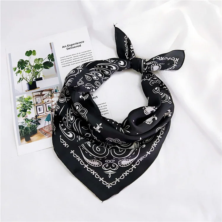 Cashew black scarf Женский шарф полотенце плед маленький квадратный шарф шарфы женский модный профессиональный шарф декоративный солнцезащитный шарф - Цвет: Cashew black scarf