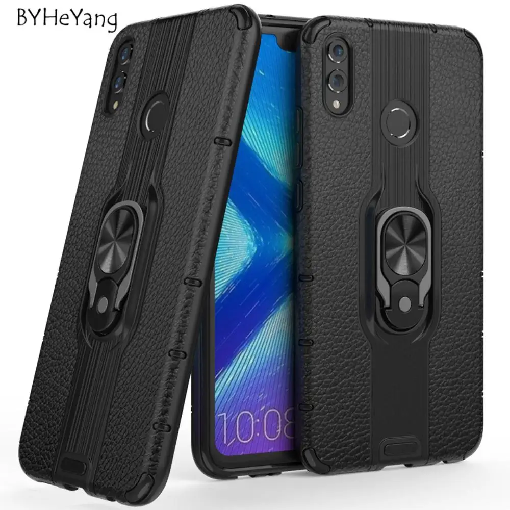 Чехол для huawei Honor 8X с магнитным кольцом кронштейн автомобильного телефона