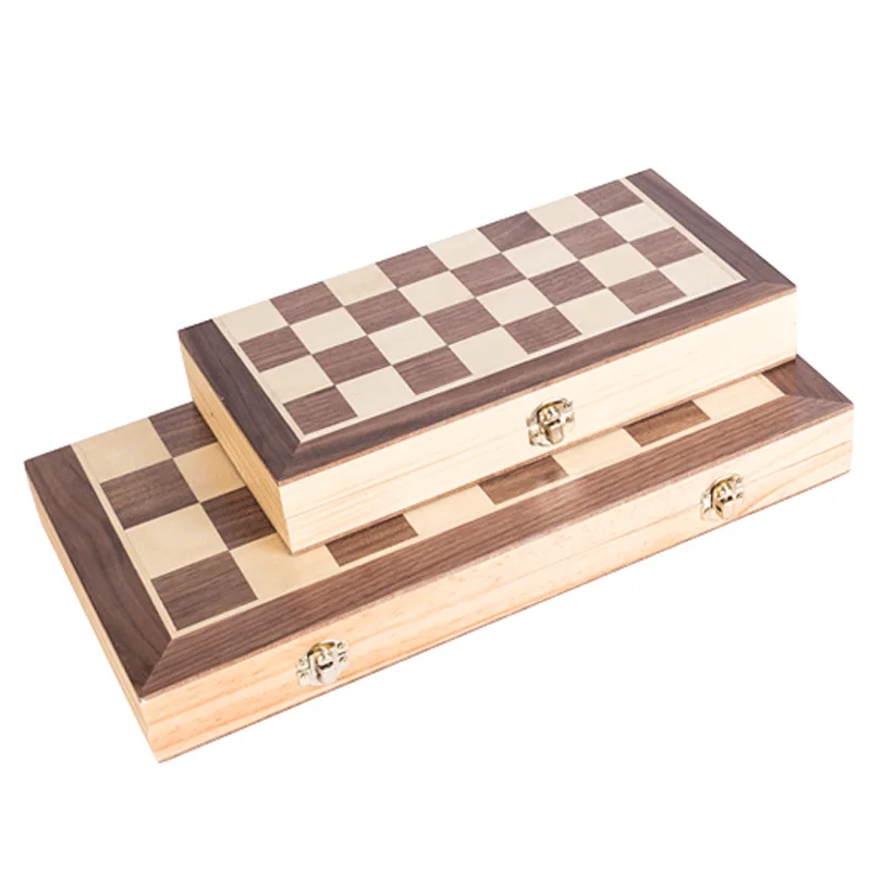 Шахматы деревянные шахматные доски из цельного дерева, складные шахматные доски высокого класса, головоломка, шахматная игра, 40x40 см