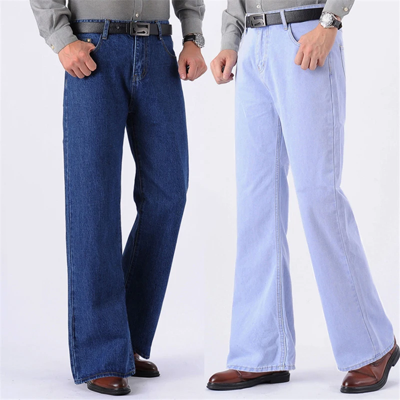

Jeans For Men Men's Loose Wide-Leg Jeans Slightly High Waist Jeans Size 28-40