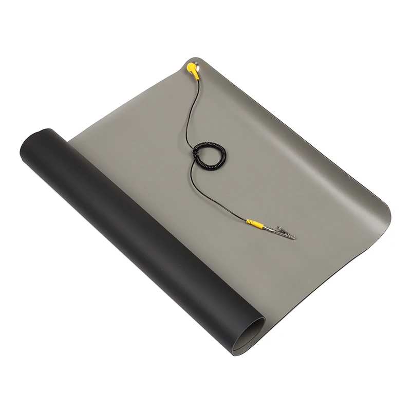 1pc New Black Durable Desktop Anti Static Mat Silicone Esd Grounding