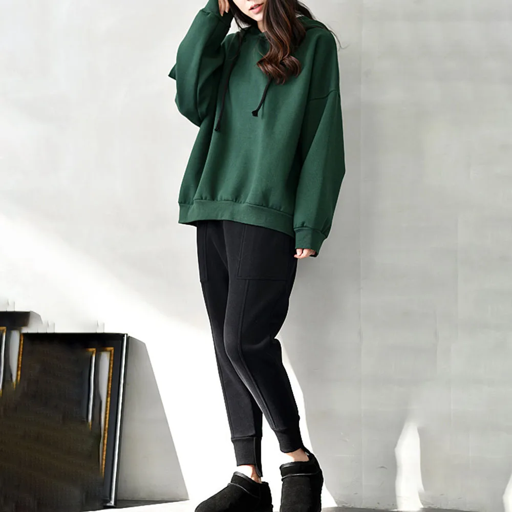 

Hoodies For Women Sweatshirt Trousers 2020 New Two Piece Sets Pullover Pants Casual Fashion Plus Velvet Thickening