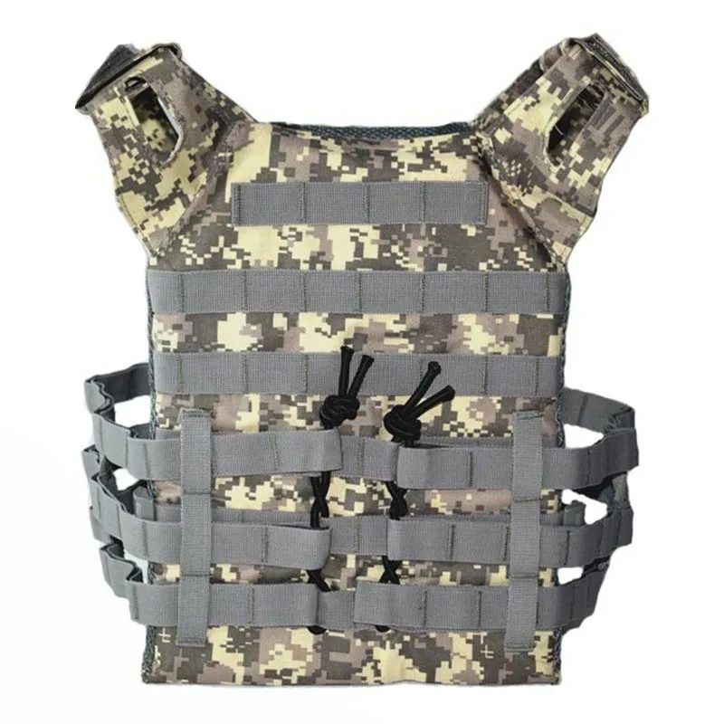 Men Tactical Vest Multi-pocket Outdoor Special forces Military Training CS Waistcoat Protective Modular Security Vest Hunting - Цвет: ACU