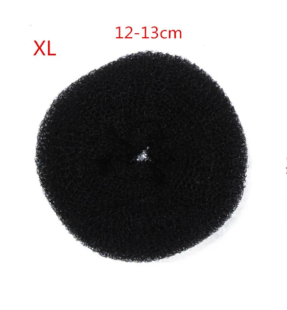 black XL Заколка для волос пончик волшебный Поролоновый спонж легкое большое кольцо Инструменты для укладки волос аксессуары для волос для женщин - Цвет: black XL
