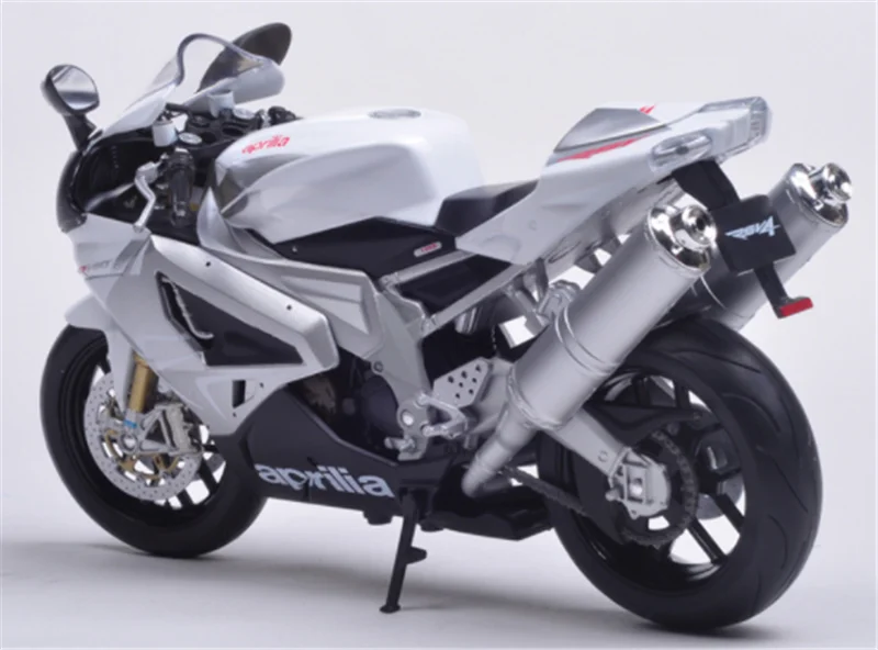 Коллекция 1:10 масштаб RSV 1000R мотоцикл пересечение улицы литья под давлением сплав гоночная модель мотоцикл дисплей для детей и взрослых - Цвет: White