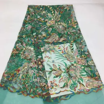 

High quality sequin embroidery Evening dress /Banquet evening dress design fabric /French net African Nigeria style lace fabric