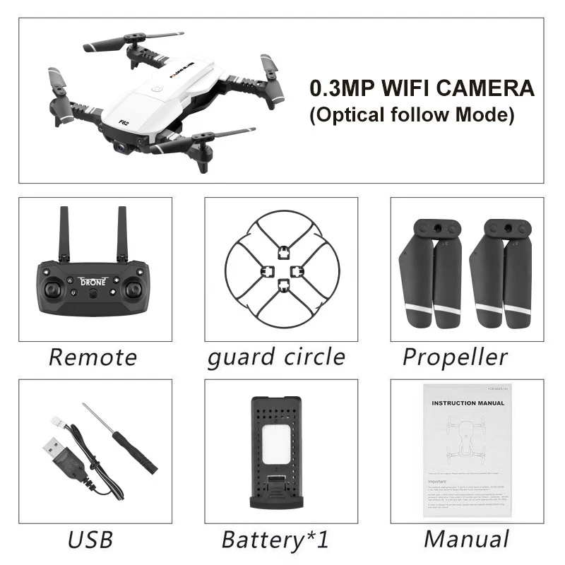 0.3mp white F62 WiFi FPV RC Дрон складной 4K HD 1080P оптический поток Дрон широкоугольный в реальном времени воздушный вертолет Квадрокоптер PK xiomidrone - Цвет: 0.3mp white