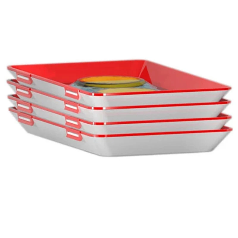 

Clever Tray Creative Food Plastic Preservation Tray Kitchen Items Food Storage Container Set Food Fresh Storage Microwave Cover