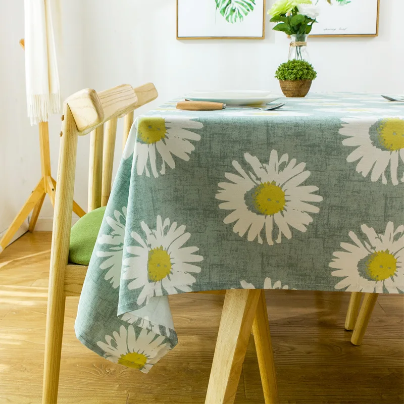 

Cotton tablecloth rectangular flower mantel tablecloth mesa rectangulares en tela coffee table tablecloth Dining Table Cover