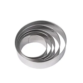 

3 Sizes Mini Mousse Ring Mold Round Stainless Steel Mini Kitchen Tools Accessories Decoration Mould Baking Cake Bakeware DI C8R4