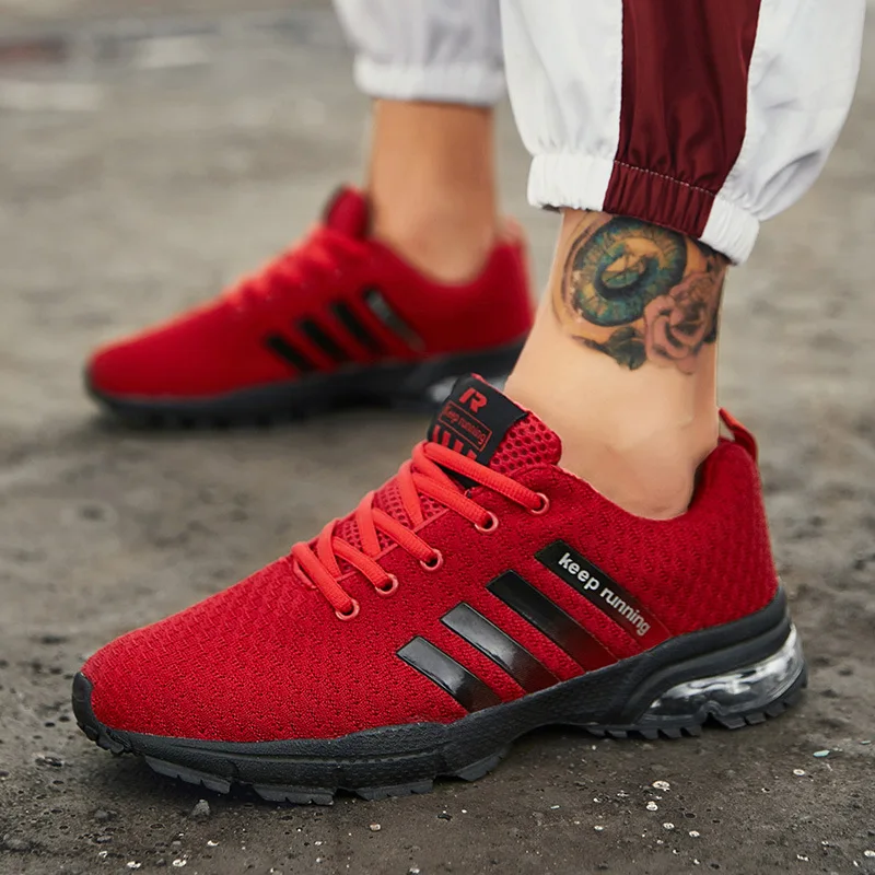 

Hot Selling MEN'S SHOES 2019 New Style Autumn Men Athletic Shoes Fly Woven Large Size Air Cushion Casual Running Shoes
