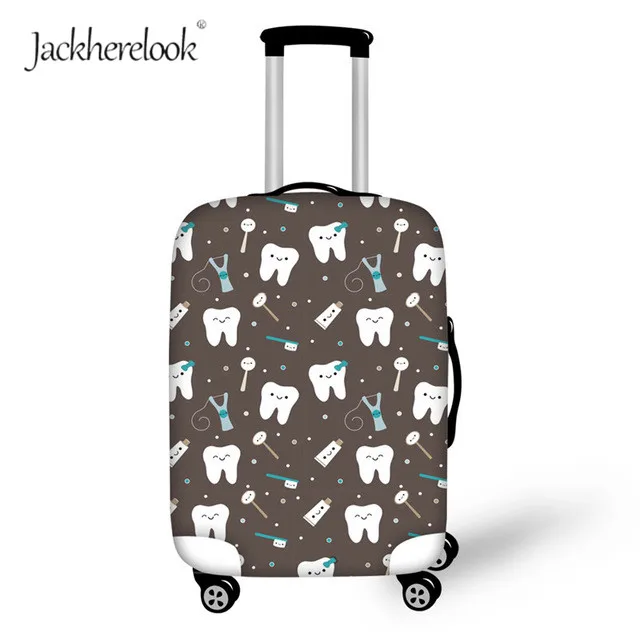 Jackherelook мультфильм стоматологическое оборудование Buggage Пылезащитная водонепроницаемая крышка рыцарь зуб багаж чехол Сумки применяются к "18-30" дюймов - Color: CJ0388
