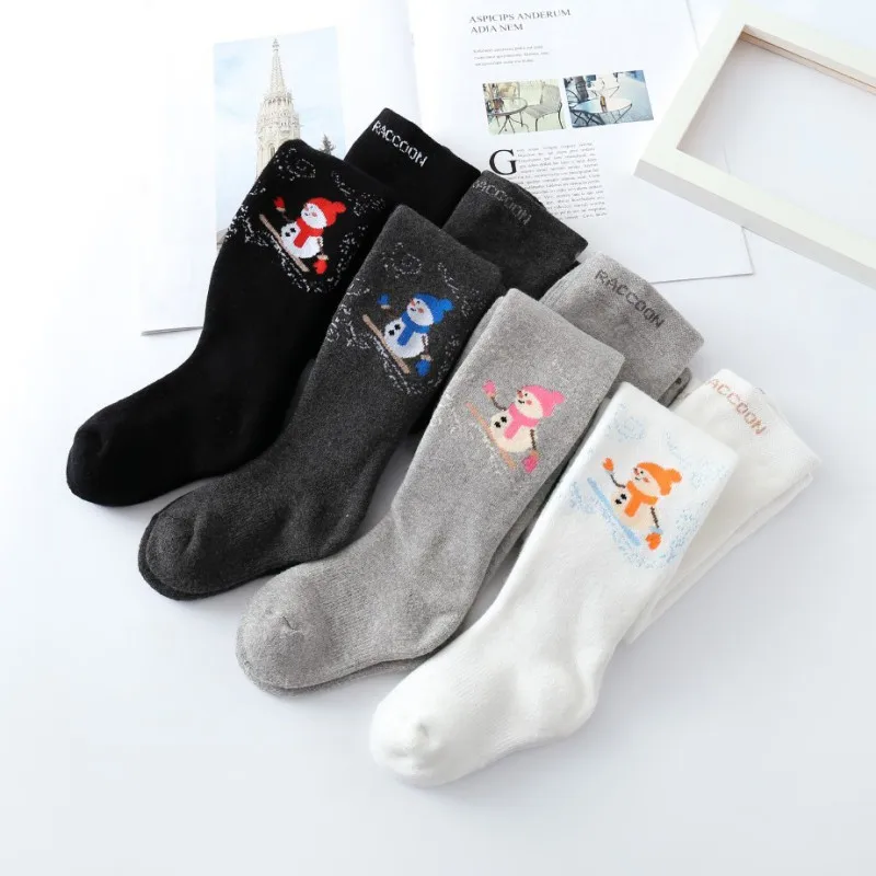 Baby Tights Cotton Cute Cartoon Christmas Girl Stockings Clothes Winter Newborn 0-3Y Girls Pantyhose Meisje fille Menina Collant