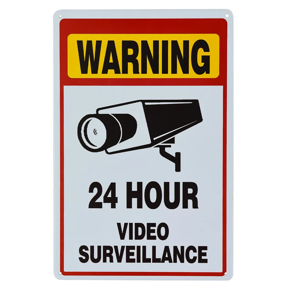 DL Предупреждение ющий знак, 24 часа видеонаблюдения | Камера видеонаблюдения для дома или бизнеса