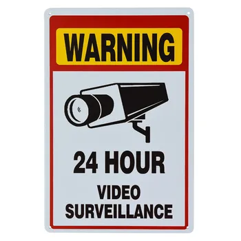 

DL- No Trespassing Warning Sign, 24 Hour Video Surveillance | CCTV Security Camera Alert for home or business