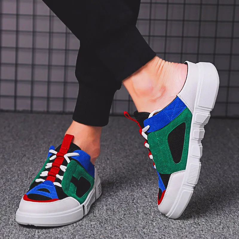 

Кроссовки мужские сетчатые, дышащие, средней длины, повседневная спортивная обувь для молодежи, Модные кеды, лето 2020