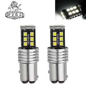 

2Pcs LED 12V 1156 BA15S 16W Car 15 lights 2835 white flash brake lights Brake lights High brake lamp free shipping