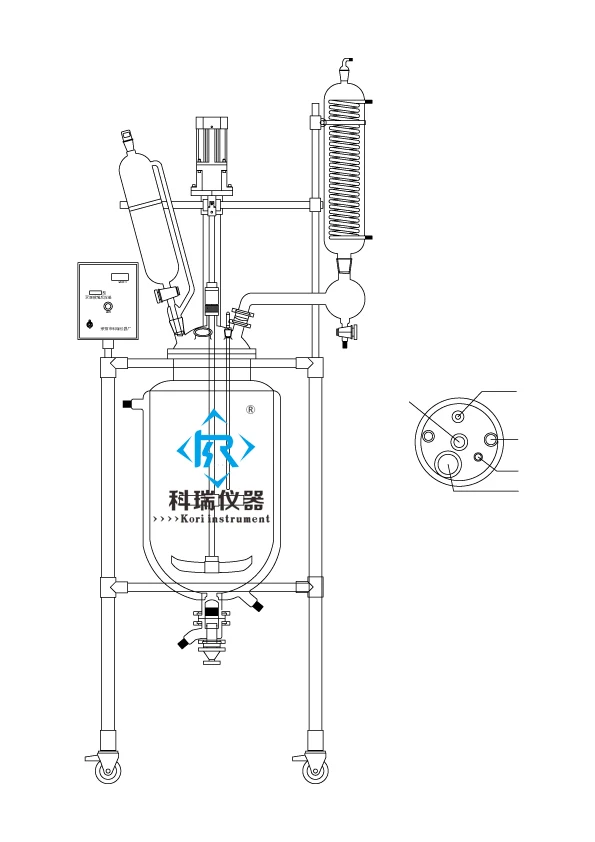 SF-100l стеклянный реактор 100л