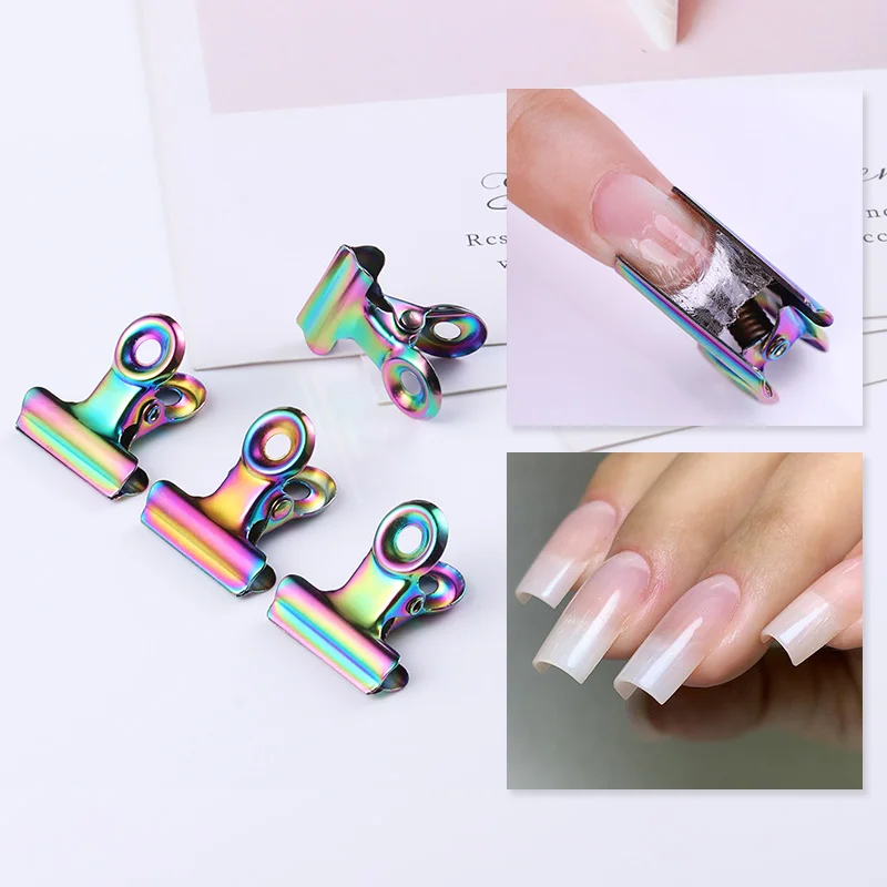 

1 Pc C Curve Nail Finger Clips Fiber Glass For Nails Nail Pinching for Nails Tips Extended Stainless Steel Nail Tools