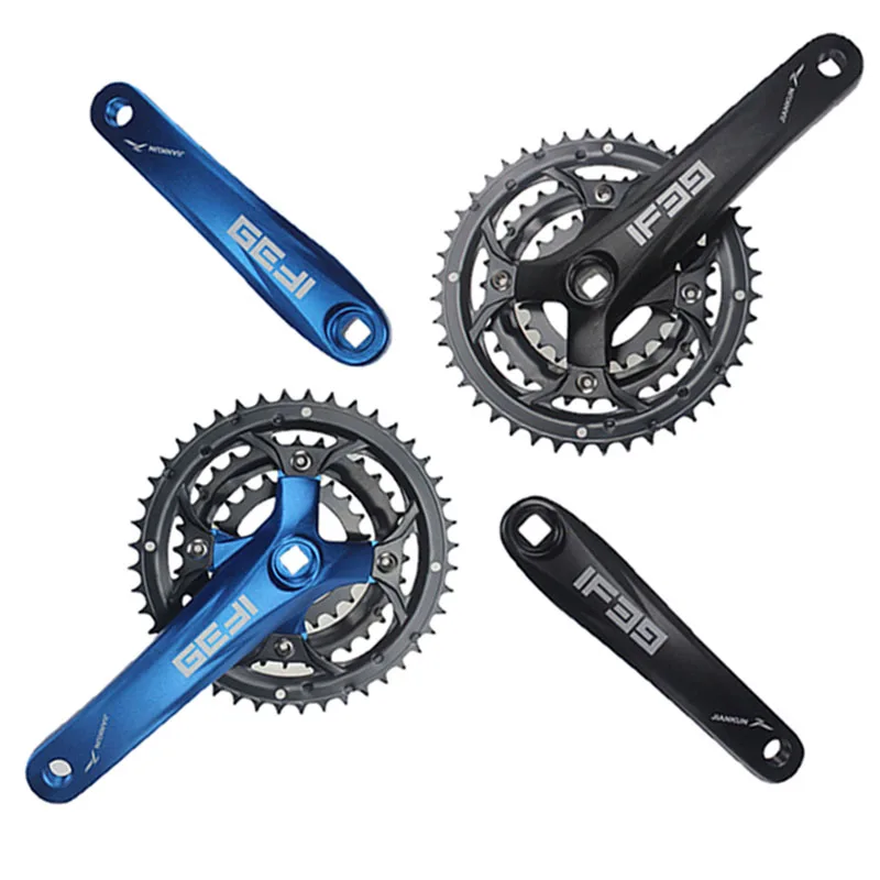 MTB Bike Crankset 22T 32T 44T Square Hole 7 speed 8 9 Bicycle Crank Sprocket Removable Aluminum Alloy crank disc | Спорт и