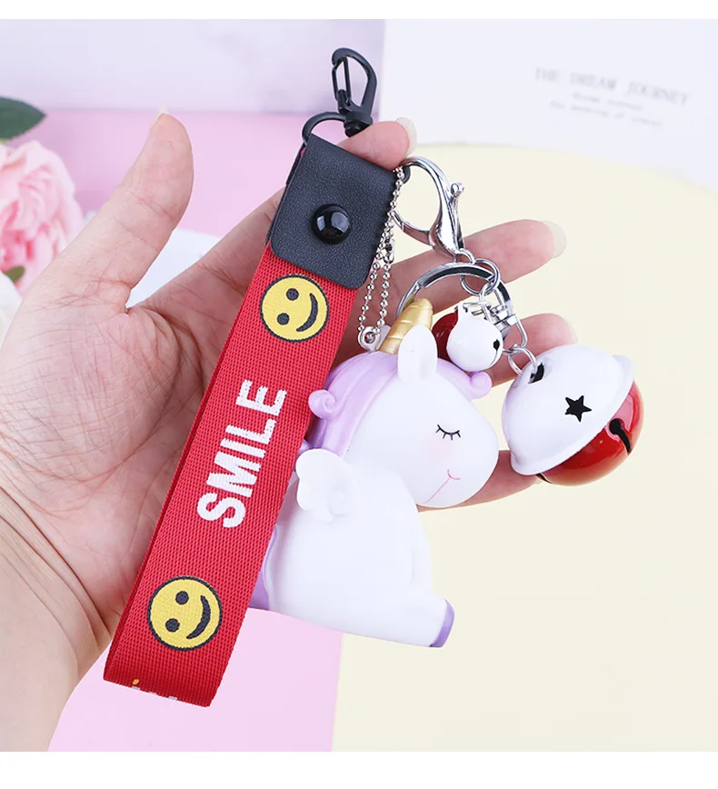 New Style Keychain Creative Cartoon angel ma Key Ring Unicorn Students Couples Gift Car Handbag Pendant