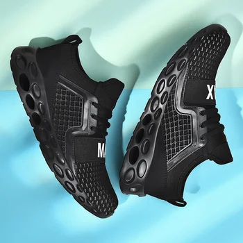 

Luxury Brand Men Comfortable Sneakers Bounce Fitness Running Shoes Male Outdoor Sport Marathon Athletic Walking Footwear Size 48