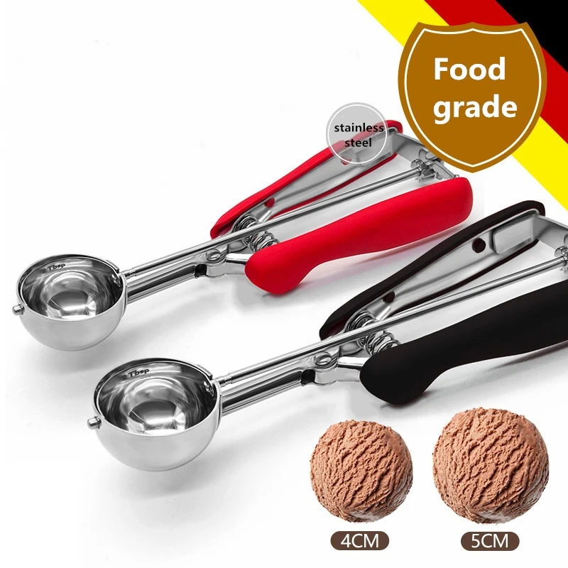 Stainless Steel Ice Cream Scoop Tool Cookie Scoop Icecream Spoon Kitchen Gadgets Sticks Mashed Potatoes Watermelon Spoon