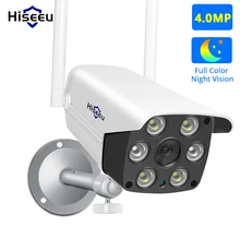 Hiseeu 4MP 2MP IP камера wifi 1080P беспроводная наружная Водонепроницаемая цилиндрическая камера цветная камера ночного видения безопасности P2P Onvif