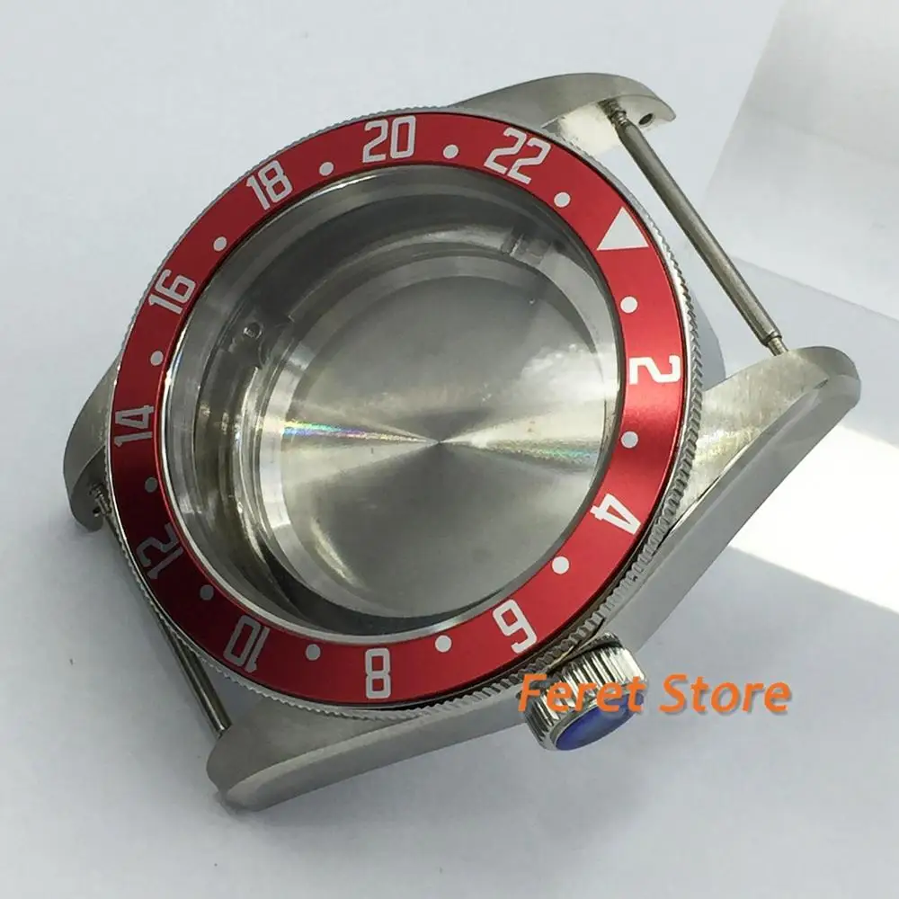 

41mm Corgeut red bezel sapphire glass date fit 8215 2836 automatic movement Watch stainless steel Case