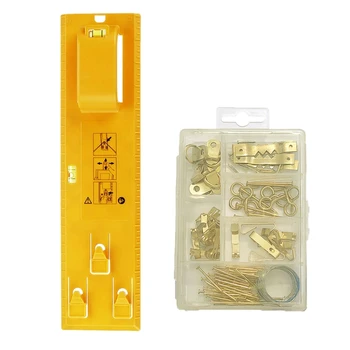 

Picture Hanging Kit Picture Frame Hanger Tool with Multifunction Picture Frame Level Ruler Bubble Level Measuring Tool with Phot