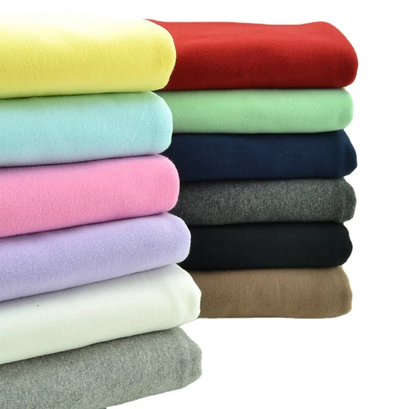Width 64inch Stretch Brushed Cotton Lycra Knitted Fabric Baby Close