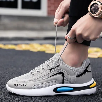 

2020 Men Shoes New Breathable Lace UpMen Sneakers Fashion Casual No-slip Men Vulcanize Shoes Tenis Masculino